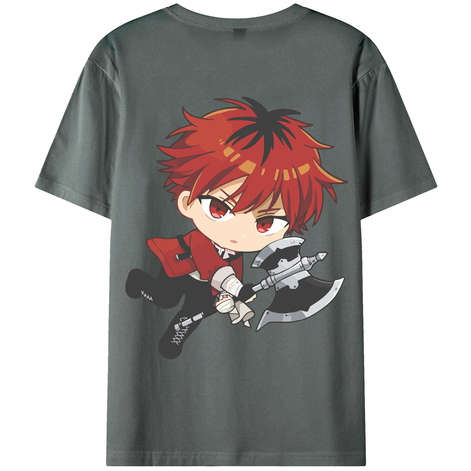 （画像用） 葬送のフリーレン Frieren 綿100％ メンズ半袖Tシャツ（バックプリント） 通気性